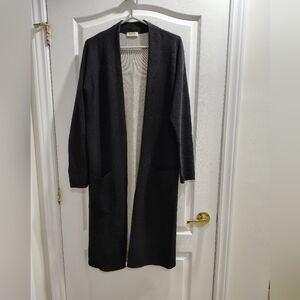 Babaton Long Open-Front Women's Cardigan Sweater - Black